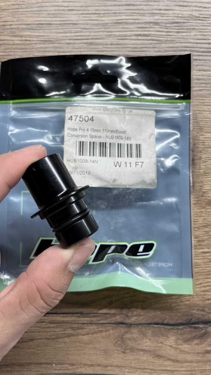 Prodám Hope front hub boost conversion kit bazar Bikeforum.cz